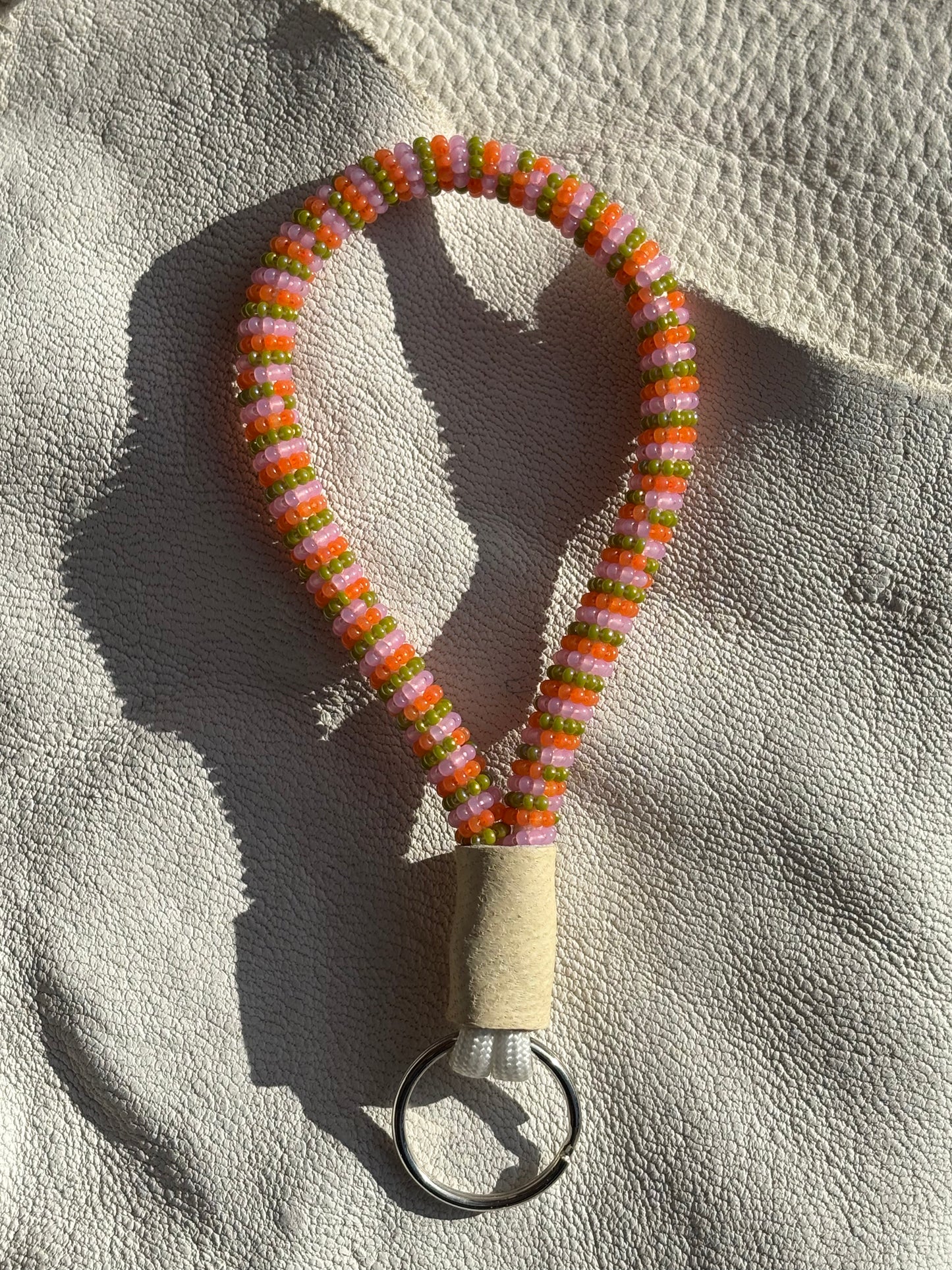 Candy Striped Mini Keychain
