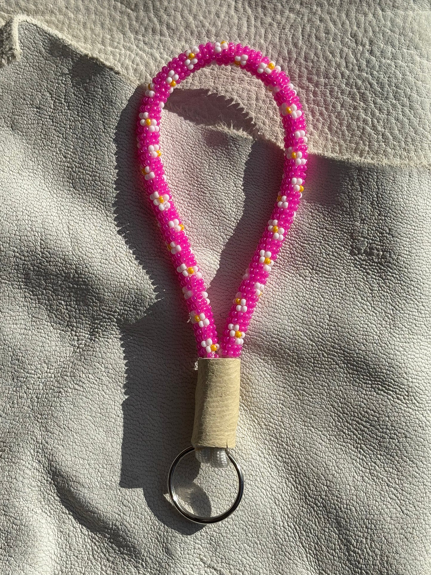 Pink Daisies Mini Keychain