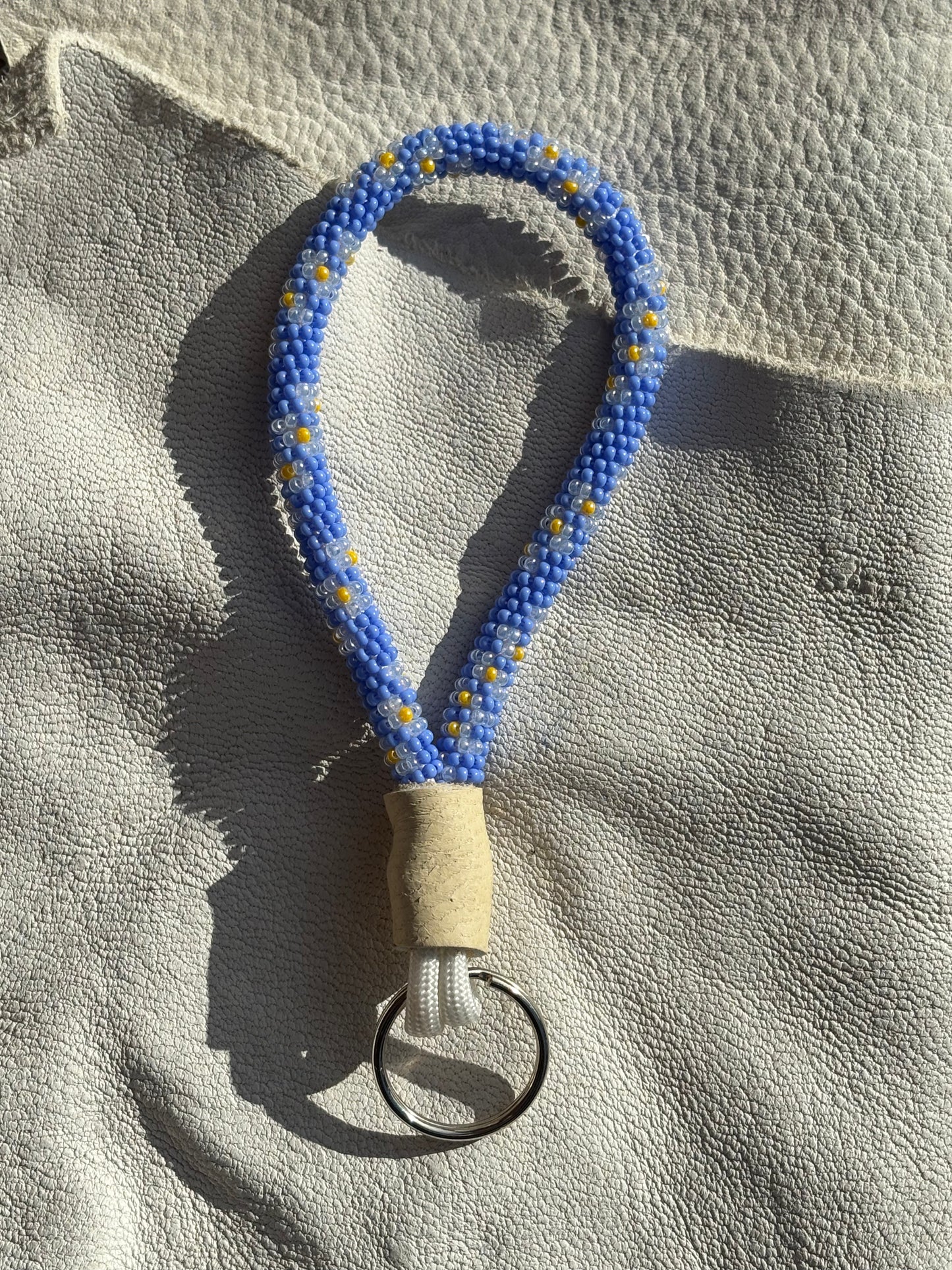 Blue Daisies Mini Keychain