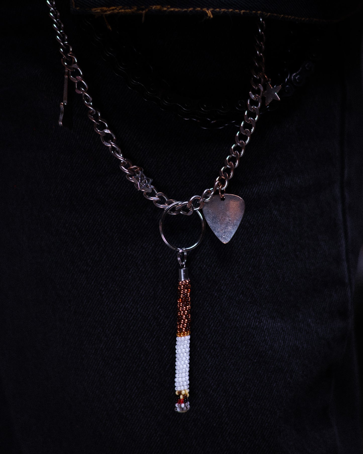 Beaded Cig Keychain