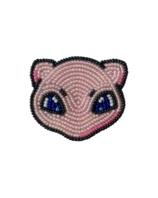 Beaded Pink Pocket Monster Sticker