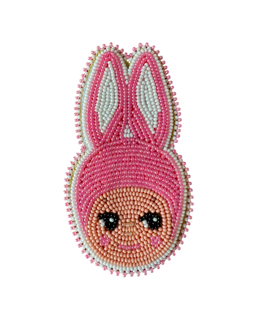 Beaded Pink Bunny Sticker