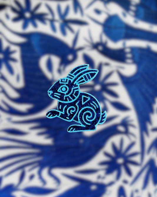 Indigo Rabbit Cabochon